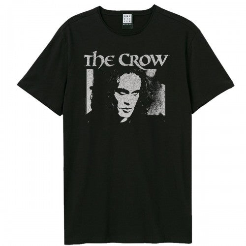 Front - Amplified Unisex Adult Face Halloween The Crow T-Shirt