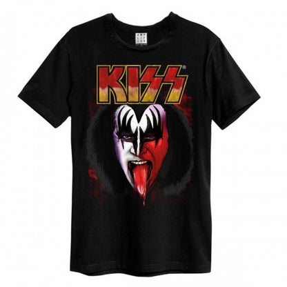 Front - Amplified Unisex Adult Simmons Tongue Kiss T-Shirt
