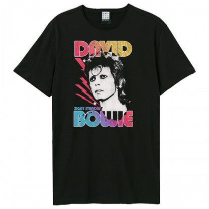 Front - Amplified Unisex Adult Ziggy Ombre Stardust David Bowie T-Shirt