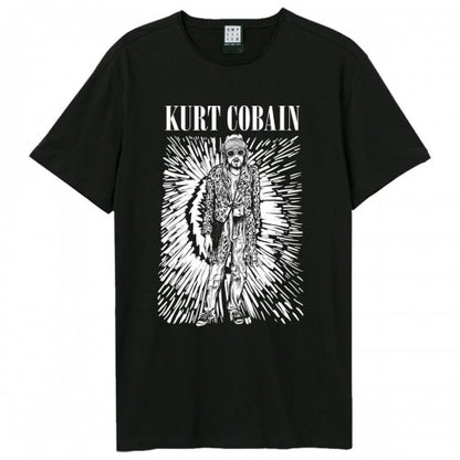 Front - Amplified Unisex Adult Etched Out Kurt Kurt Cobain T-Shirt