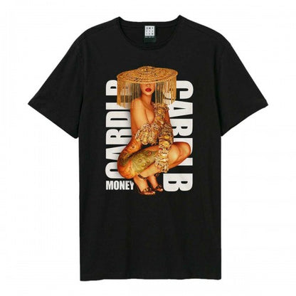 Front - Amplified Unisex Adult Money Squat Cardi B T-Shirt