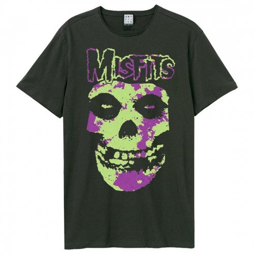Front - Amplified Unisex Adult Camo Skull Misfits T-Shirt