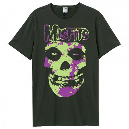 Front - Amplified Unisex Adult Camo Skull Misfits T-Shirt