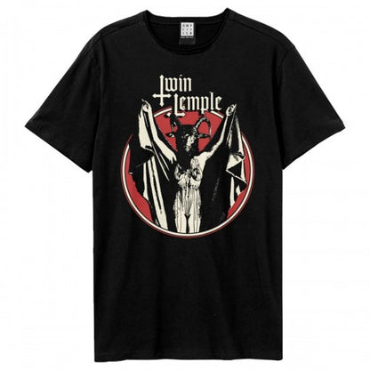 Front - Amplified Unisex Adult Baphomette Twin Temple T-Shirt