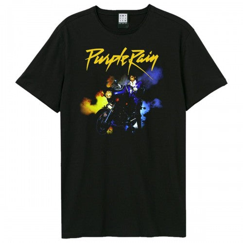 Front - Amplified Unisex Adult Purple Rain Motorcycle Prince T-Shirt