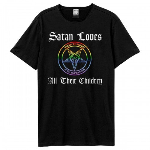 Front - Amplified Unisex Adult Satan Love All Their Children Twin Temple T-Shirt