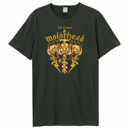 Front - Amplified Unisex Adult Crest 50th Motorhead T-Shirt