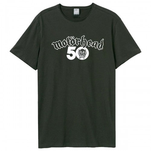 Front - Amplified Unisex Adult 50th Motorhead Logo T-Shirt