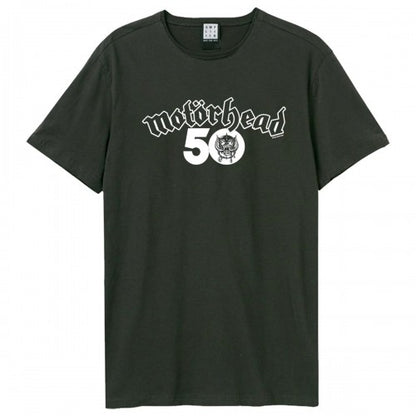 Front - Amplified Unisex Adult 50th Motorhead Logo T-Shirt