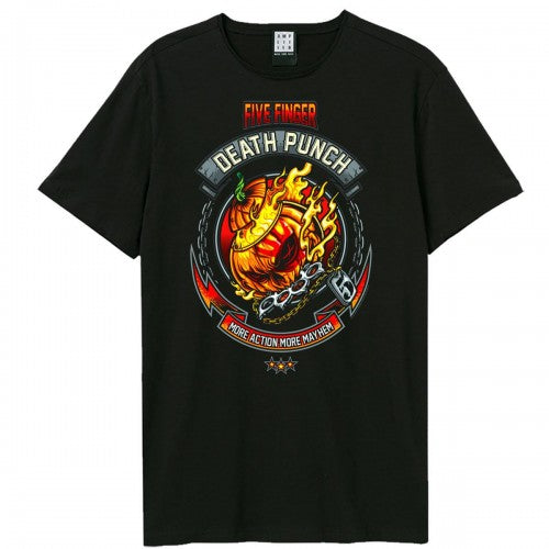 Front - Amplified Unisex Adult Fire Five Finger Death Punch Halloween T-Shirt