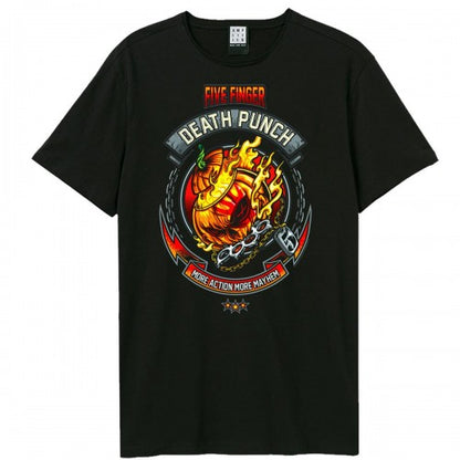 Front - Amplified Unisex Adult Fire Five Finger Death Punch Halloween T-Shirt