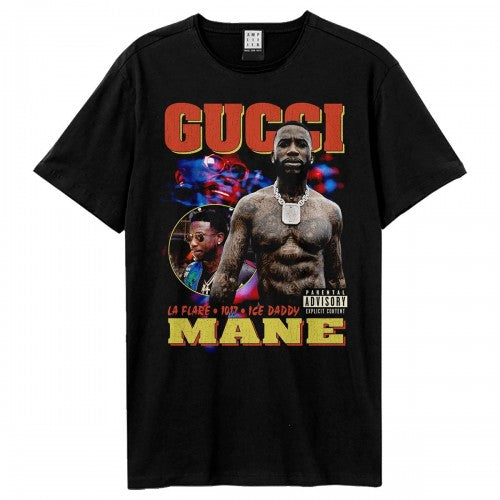 Front - Amplified Unisex Adult Collage Gucci Mane T-Shirt