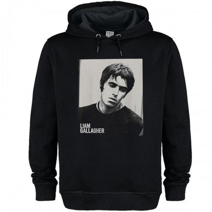 Front - Amplified Unisex Adult Polaroid Portrait Liam Gallagher Hoodie