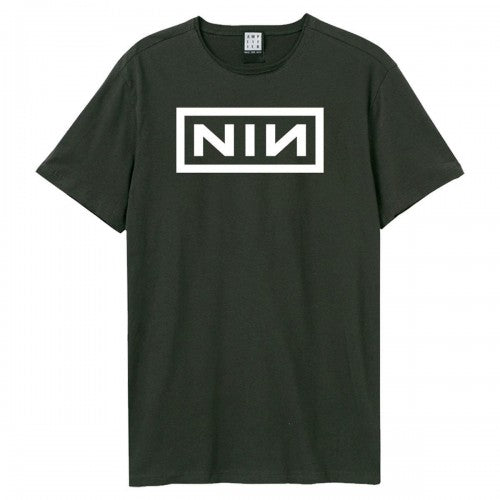 Front - Amplified Unisex Adult One Colour NIN Logo T-Shirt