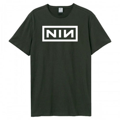 Front - Amplified Unisex Adult One Colour NIN Logo T-Shirt