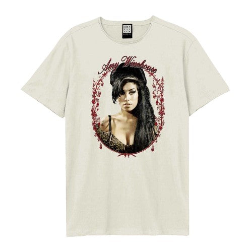 Front - Amplified Unisex Adult Amy Winehouse Floral Frame T-Shirt