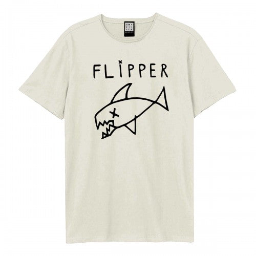 Front - Amplified Unisex Adult Flipper Logo T-Shirt