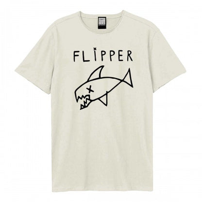 Front - Amplified Unisex Adult Flipper Logo T-Shirt