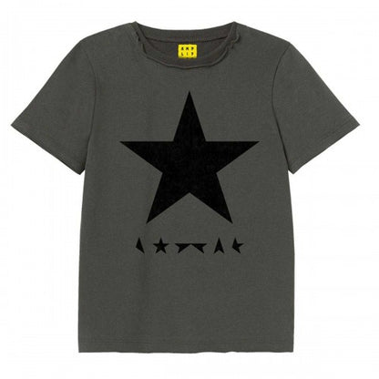 Front - Amplified Childrens/Kids Black Star David Bowie T-Shirt