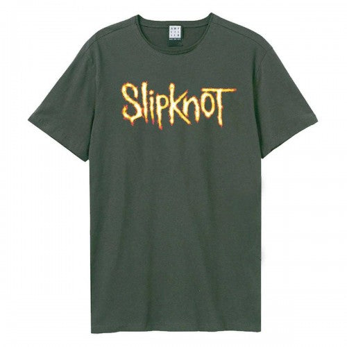 Front - Amplified Unisex Adult Glowing Faces Slipknot T-Shirt