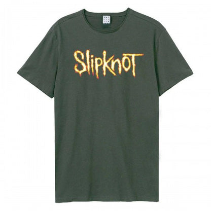 Front - Amplified Unisex Adult Glowing Faces Slipknot T-Shirt