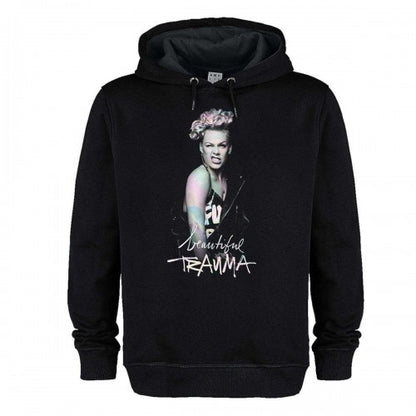Front - Amplified Unisex Adult Beautiful Trauma P!nk Hoodie