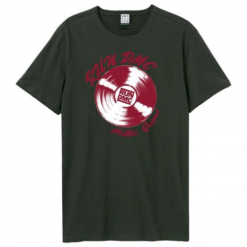Front - Amplified Unisex Adult Record Run DMC T-Shirt