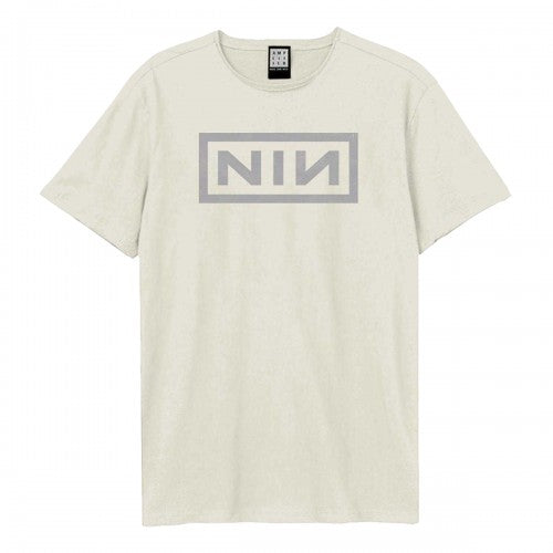 Front - Amplified Unisex Adult White Logo NIN T-Shirt