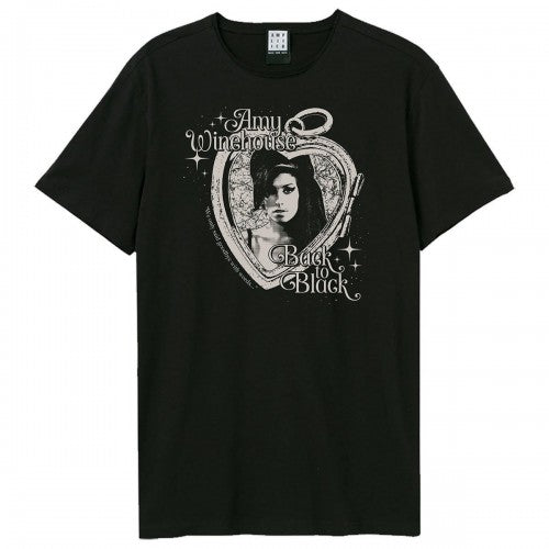 Front - Amy Winehouse Unisex Adult Heart Frame T-Shirt
