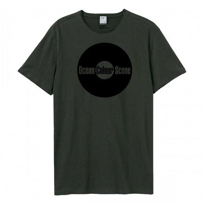 Front - Amplified Unisex Adult Black Record Ocean Colour Scene T-Shirt