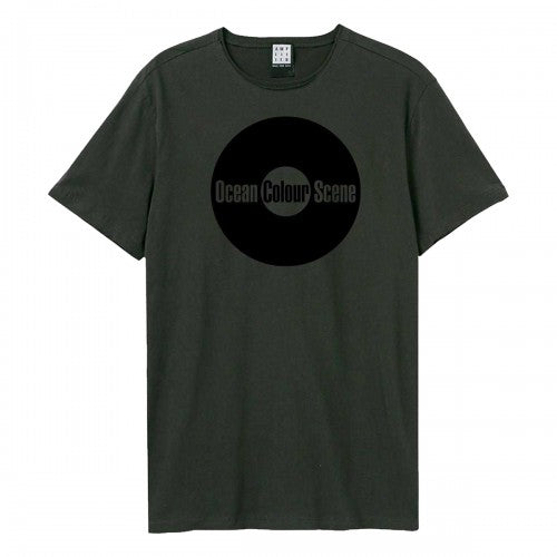 Front - Amplified Unisex Adult Black Record Ocean Colour Scene T-Shirt