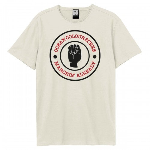 Front - Amplified Unisex Adult Marchin Ocean Colour Scene T-Shirt