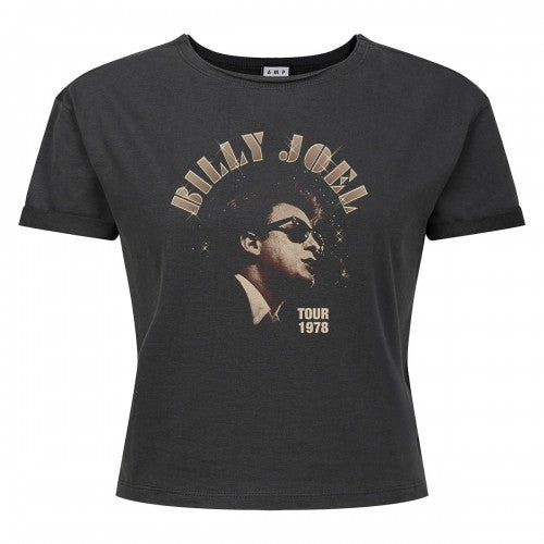 Front - Amplified Womens/Ladies Tour 1978 Billy Joel Crop Top