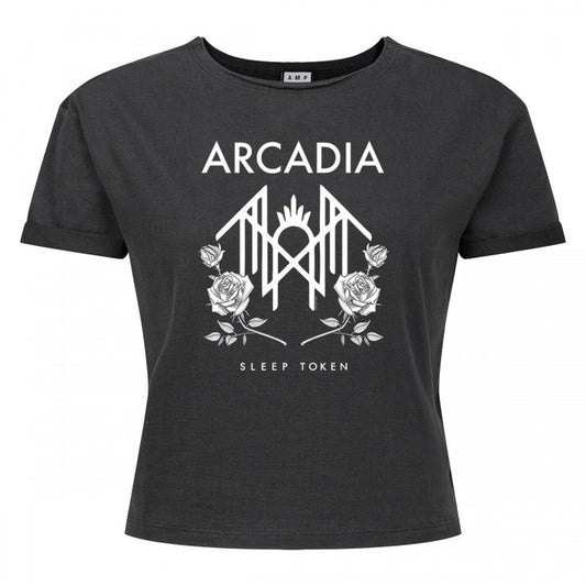 Front - Amplified Womens/Ladies Arcadia Sleep Token Crop Top