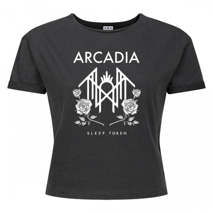 Front - Amplified Womens/Ladies Arcadia Sleep Token Crop Top