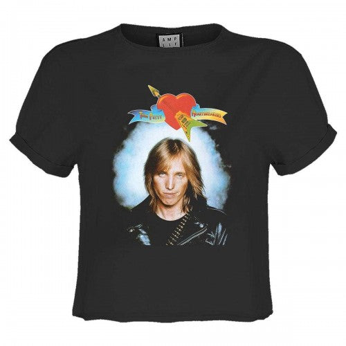 Front - Amplified Womens/Ladies First Album Tom Petty & The Heartbreakers Crop Top
