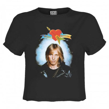 Front - Amplified Womens/Ladies First Album Tom Petty & The Heartbreakers Crop Top