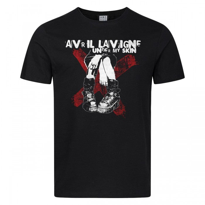 Front - Amplified Unisex Adult Under My Skin Boots Avril Lavigne T-Shirt
