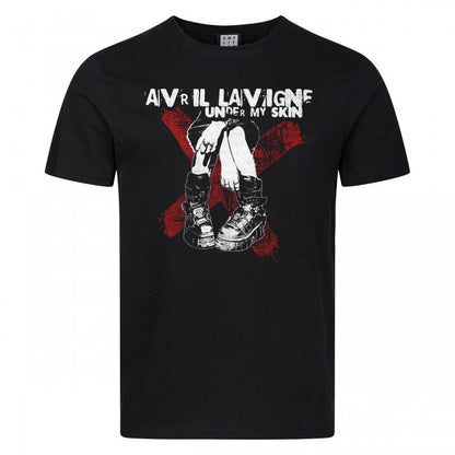 Front - Amplified Unisex Adult Under My Skin Boots Avril Lavigne T-Shirt