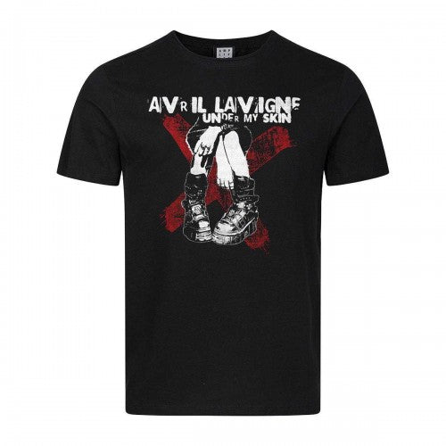 Front - Amplified Unisex Adult Under My Skin Boots Avril Lavigne T-Shirt