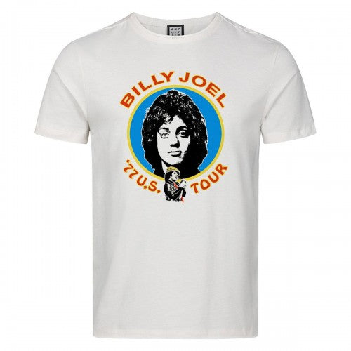 Front - Amplified Unisex Adult US Tour 77 Billy Joel T-Shirt