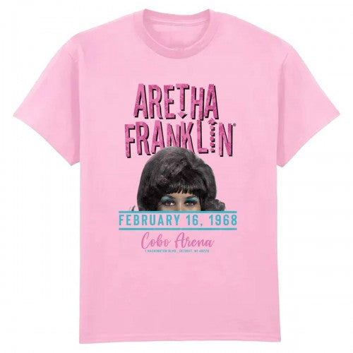 Front - Amplified Unisex Adult Cobo Arena Aretha Franklin T-Shirt
