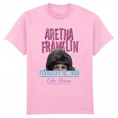 Front - Amplified Unisex Adult Cobo Arena Aretha Franklin T-Shirt
