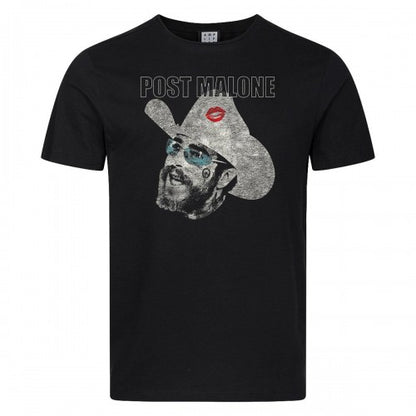 Front - Amplified Mens Cowboy Kiss Post Malone T-Shirt