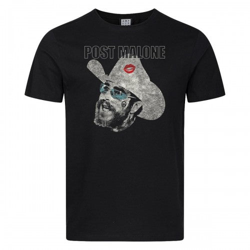 Front - Amplified Mens Cowboy Kiss Post Malone T-Shirt