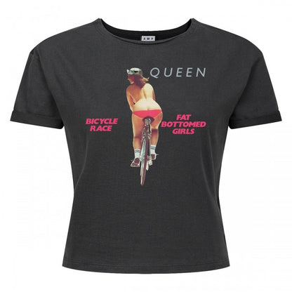 Front - Amplified Womens/Ladies Queen Crop Top