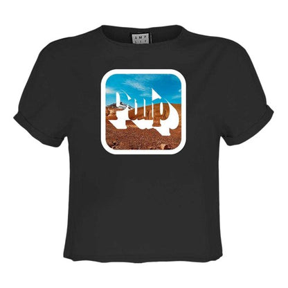 Front - Amplified Womens/Ladies Pulp Cotton Crop Top
