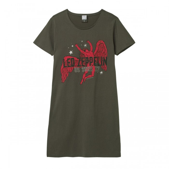 Front - Amplified Womens/Ladies Icarus Led Zeppelin T-Shirt Dress