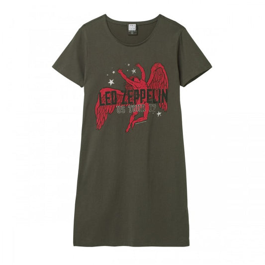 Front - Amplified Womens/Ladies Icarus Led Zeppelin T-Shirt Dress