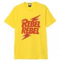 Front - Amplified Unisex Adult Rebel Rebel David Bowie T-Shirt